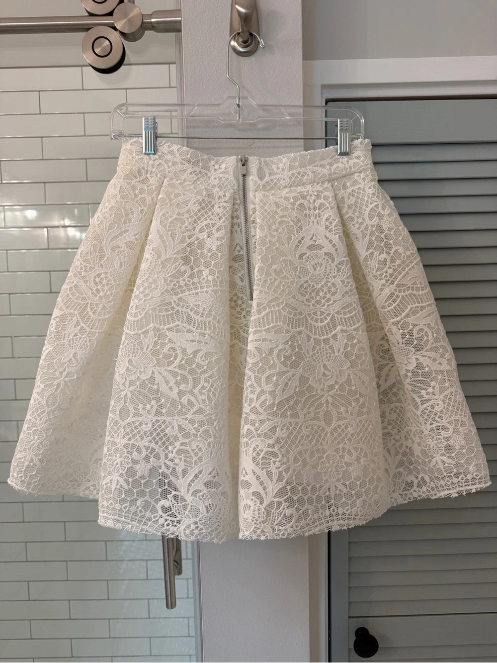 Maje White Floral Lace Circle Skirt - Picture 2 of 4